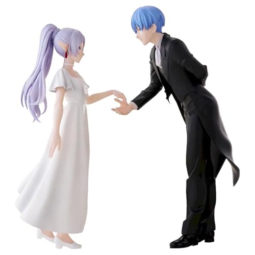 Anime Frieren: Beyond Journey's End Figur Frieren/Himmel Actionfigur Bankett Kleider Cartoon Charakter Interaktiver Typ PVC Modell Statue Ornamente Desktop Collection Geschenke (Frieren+Himmel) von Epitome