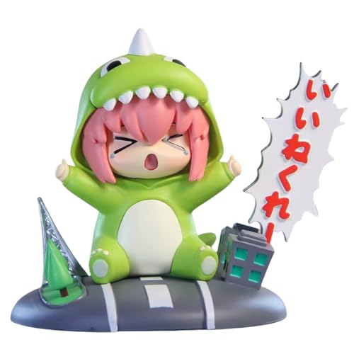 Bocchi the Rock Figur Goto Hitori Anime Figur Niedliches Dinosaurier Kostüm Anime Modell Statue Q Version PVC Action Figur Desktop Dekoration Sammlung Geschenke für Fans (Rosa) von Epitome