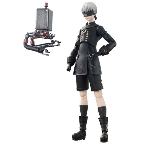 Epitome 9S Figur Automata 9S Yorha No.9 Typ S Figur Anime Spiel Charakter Actionfigur PVC Modell Statue Desktop Ornamente Dekoration Souvenir Sammlung Geschenk für Fans von Epitome