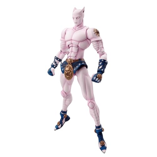 Epitome Anime Manga Handicrafts Characters Kira Yoshikage/Killer Queen Two Colors Movable Models Furniture Battle Pose PVC Collection Statue Decorations (Pink) von Epitome