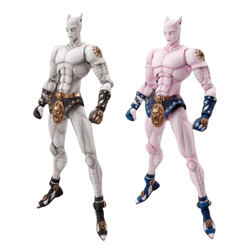 Epitome Anime Manga Handicrafts Figuren Kira Yoshikage/Killer Queen Zwei Farben bewegliche Modelle Möbel Kampfpose PVC-Sammlung Statue Dekorationen (2 Stück) von Epitome