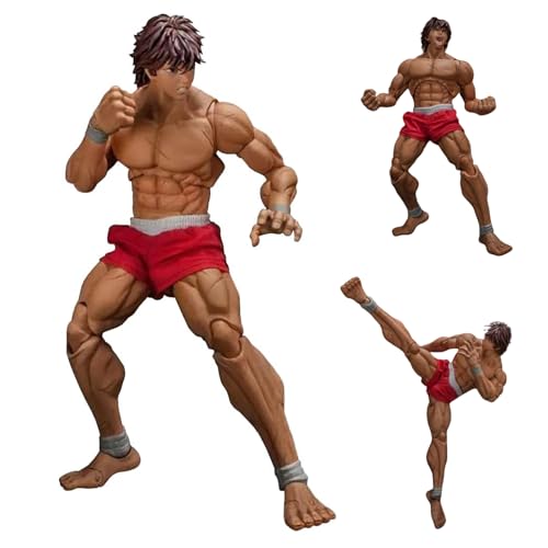 Epitome Anime Und Manga Figuren Baki Muskel Kämpfen Mann Hanma Baki Bewegliche Und Wechselbare Gesicht Schlacht Modelle Statue Pvc Ornamente 17Cm von Epitome