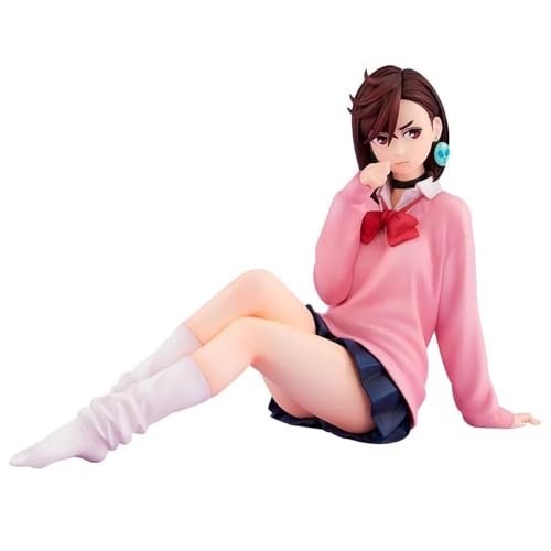 Epitome Ayase Momo Figur DAN DA DAN Anime Figur 8 cm Mini Sitzhaltung Mädchen Modell Cartoon Charakter PVC Figur Weihnachten Zuhause Schreibtisch Ornament Geburtstag Dekoration Geschenk für Fans von Epitome