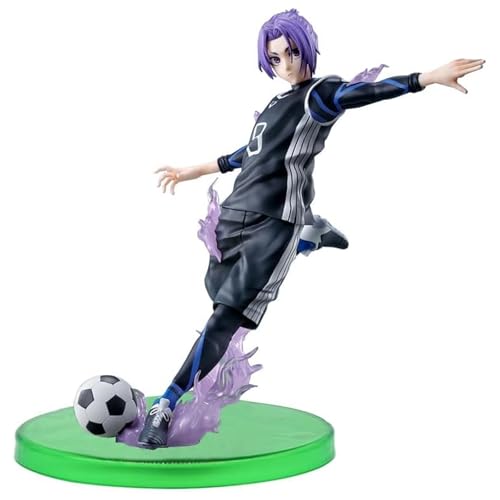 Epitome Blue Lock Anime Figur Seishiro Nagi/Reo Mikage/Isagi Yoichi/Bachira Meguru Actionfiguren Kicking Position PVC Modell Statue Ornamente Desktop Collection Geschenke Fans (Reo Mikage) von Epitome