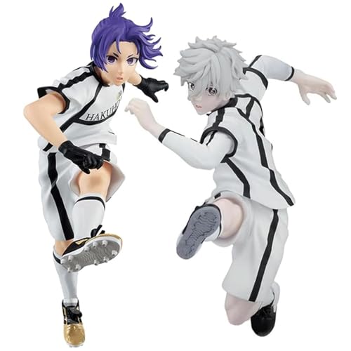 Epitome Blue Lock Anime Figur Seishiro Nagi/Reo Mikage Actionfiguren Kicking Position Anime Action Figur PVC Modell Statue Desktop Dekoration Sammlung Geschenke für Fans (Stil 1+2) von Epitome
