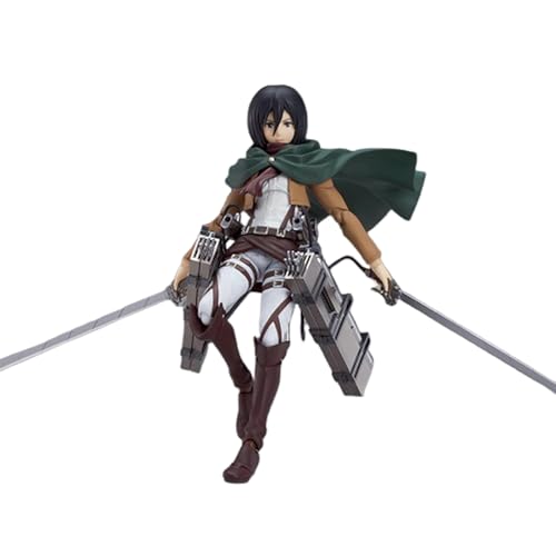 Epitome Eren Yeager/Mikasa/Levi Actionfigur, angreifende riesige Amine-Figur, cooles Kampfszenen-Modell mit beweglichen Gelenken, Statue, PVC, Anime-Modell, Desktop-Dekoration, Sammlung, Geschenke für von Epitome