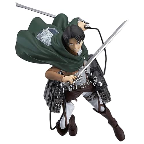 Epitome Eren Yeager/Mikasa/Levi Actionfigur, angreifende riesige Amine-Figur, cooles Kampfszenen-Modell mit beweglichen Gelenken, Statue, PVC, Anime-Modell, Desktop-Dekoration, Sammlung, Geschenke für von Epitome