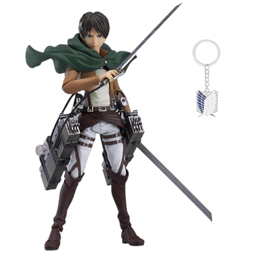 Epitome Eren Yeager Anime Figure Attacking Giant Figure Eren Jaeger Action Statue Combat Scene Model with Moving Joints Cartoon Character Ornaments Desktop Collection Gifts for Fans von Epitome