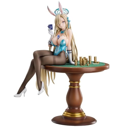 Epitome Ichinose Asuna Action Figure Blue Archive Anime Figure Game Character Bunny Girl Statue Sitting Position PVC Model Game Peripherie Desktop Decoration Collection Gifts for Fans von Epitome