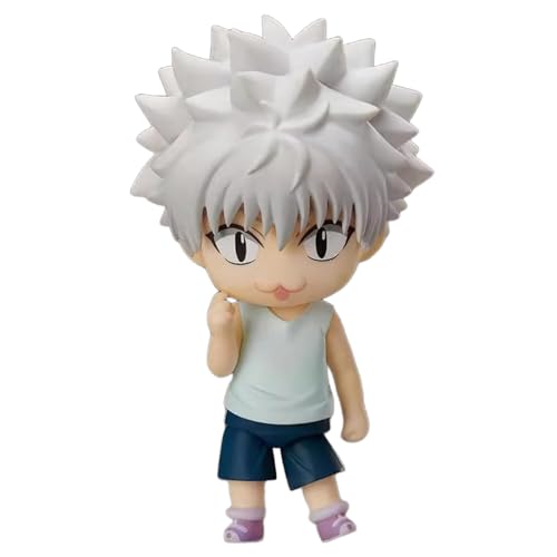 Epitome Kurapika Anime Figur Kurapika/Killua Zoldyck/GON FREECSS Actionfiguren Q Version Austauschbares Gesicht und Zubehör PVC Statue Desktop Dekoration Sammlung Geschenke für Fans (Killua Zoldyck) von Epitome