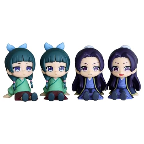 Epitome Maomao Actionfigur The Apothecary Diaries Anime Fgure Maomao/Jinshi 6 cm PVC sitzende Pose PVC-Modell Bücherregal Dekoration Sammlerstücke Geschenk für Fans (Stil 1 + 2 + 3 + 4) von Epitome