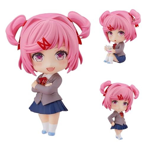 Epitome Natsuki Anime Figur Q Version Bewegliche Actionfigur Austauschbares Gesicht und Zubehör Statue Cartoon Charaktere PVC Modell Desktop Dekoration Ornamente Sammlung Geschenke für Fans von Epitome