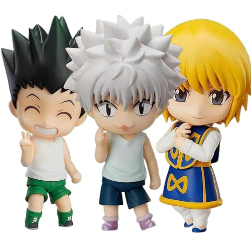 Kurapika Anime Figur Kurapika/Killua Zoldyck/GON FREECSS Actionfiguren Q Version austauschbares Gesicht und Zubehör PVC Statue Desktop Dekoration Sammlung Geschenke für Fans (GON FREECSS + Killua + Kurapika Anime Figur Kurapika/Killua Zoldyck/GON FREECSS Actionfiguren Q Version austauschbares Gesicht und Zubehör PVC Statue Desktop Dekoration Sammlung Geschenke für Fans (GON FREECSS + Killua + von Epitome