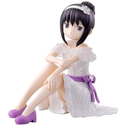 Madoka Kaname Figur Akemi Homura/Kaname Madoka Anime Mädchen Actionfigur Niedliche Cartoon-Figuren Modell Sitzhaltung PVC Statue Desktop Dekoration Sammlung Geschenke (Akemi Homura) von Epitome
