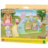 Sylvanian Families 5745 - Nursery Swing, Erlebniskindergarten Schaukel mit Baby-Creme-Kaninchen, Puppen-Spielset von Epoch Traumwiesen