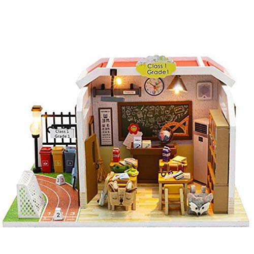 Epodmalx M907 Neue Klassen Miniatura Puppen Haus MöBel Miniaturas Puppen Haus Spielzeug für Kinder Geburtstags Geschenke, mit Schutz von Epodmalx