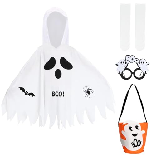 Epokus Halloween Geister Kostüm Kinder,Gespenst Kostüm,Geisterkostüm,Faschingskostüme, Gespenster Kostüm für Jungen Mädchen Cosplay Mottoparty Epokus Halloween Geister Kostüm Kinder,Gespenst Kostüm,Geisterkostüm,Faschingskostüme, Gespenster Kostüm für Jungen Mädchen Cosplay Mottoparty von Epokus