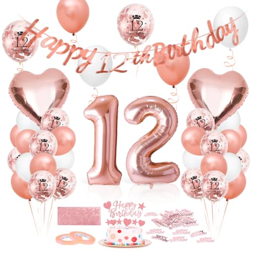 Luftballon 12. Geburtstag Roségold, Geburtstagsdeko 12 Jahr, Ballon 12. Geburtstag, Riesen Folienballon Zahl 12, Happy Birthday Folienballon 12, Ballon 12 Deko zum Geburtstag Frauen Luftballon 12. Geburtstag Roségold, Geburtstagsdeko 12 Jahr, Ballon 12. Geburtstag, Riesen Folienballon Zahl 12, Happy Birthday Folienballon 12, Ballon 12 Deko zum Geburtstag Frauen von Epokus