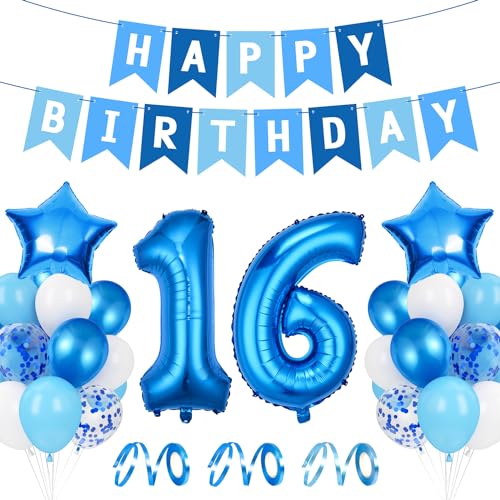 Luftballon 16. Geburtstag Blau, Ballon 16 Deko zum Geburtstag, Happy Birthday Folienballon, Riesen Folienballon Zahl 16, Ballon 16 Deko zum Geburtstag, Geburtstagsdeko Jungen 16 Jahr Luftballon 16. Geburtstag Blau, Ballon 16 Deko zum Geburtstag, Happy Birthday Folienballon, Riesen Folienballon Zahl 16, Ballon 16 Deko zum Geburtstag, Geburtstagsdeko Jungen 16 Jahr von Epokus