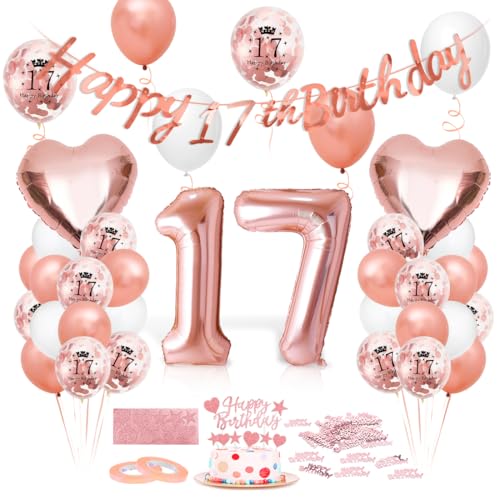 Luftballon 17. Geburtstag Roségold, Geburtstagsdeko 17 Jahr, Ballon 17. Geburtstag, Riesen Folienballon Zahl 17, Happy Birthday Folienballon 17, Ballon 17 Deko zum Geburtstag Frauen Luftballon 17. Geburtstag Roségold, Geburtstagsdeko 17 Jahr, Ballon 17. Geburtstag, Riesen Folienballon Zahl 17, Happy Birthday Folienballon 17, Ballon 17 Deko zum Geburtstag Frauen von Epokus