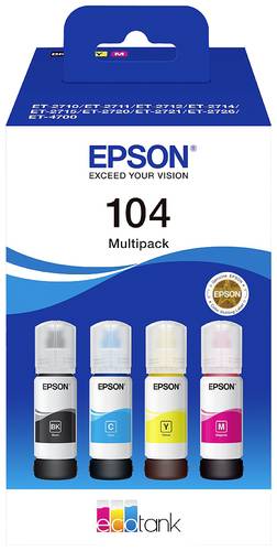 Epson C13T00P640 104 EcoTank Multipack Nachfülltinte Passend für Geräte des Herstellers: Epson Sc von Epson
