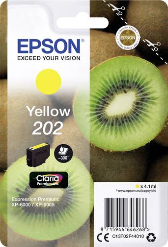 Epson Druckerpatrone T02F4, 202 Original Gelb C13T02F44010 von Epson