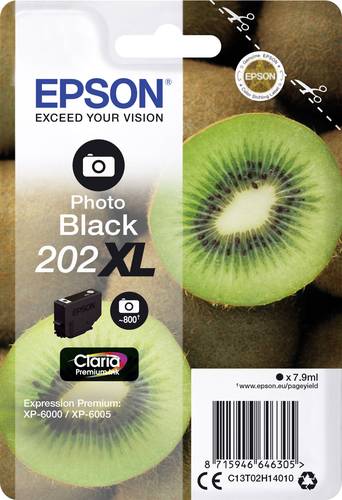 Epson Druckerpatrone T02H1, 202XL Original Foto Schwarz C13T02H14010 von Epson