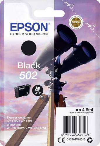 Epson Druckerpatrone T02V1, 502 Original Schwarz C13T02V14010 von Epson
