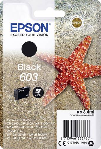 Epson Druckerpatrone T03U14, 603 Original Schwarz C13T03U14010 von Epson