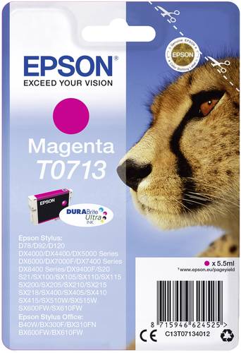 Epson Druckerpatrone T0713 Original Magenta C13T07134012 von Epson