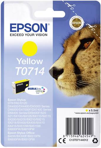 Epson Druckerpatrone T0714 Original Gelb C13T07144012 von Epson