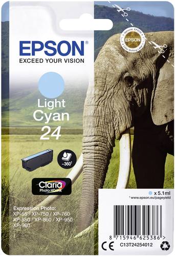 Epson Druckerpatrone T2425, 24 Original Light Cyan C13T24254012 von Epson
