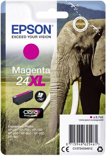 Epson Druckerpatrone T2433, 24XL Original Magenta C13T24334012 von Epson