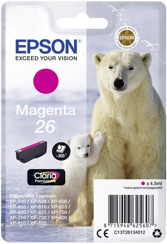 Epson Druckerpatrone T2613, 26 Original Magenta C13T26134012 von Epson