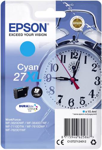 Epson Druckerpatrone T2712, 27XL Original Cyan C13T27124012 von Epson