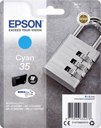 Epson Druckerpatrone T3582, 35 Original Cyan C13T35824010 von Epson