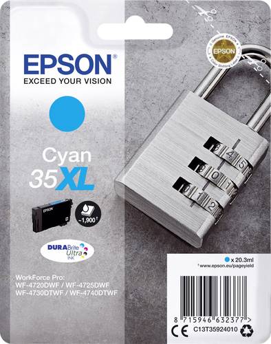 Epson Druckerpatrone T3592, 35XL Original Cyan C13T35924010 von Epson