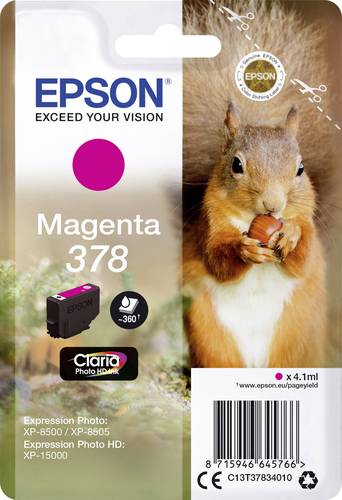 Epson Druckerpatrone T3783, 378 Original Magenta C13T37834010 von Epson