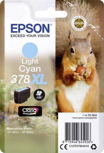 Epson Druckerpatrone T3795, 378XL Original Light Cyan C13T37954010 von Epson
