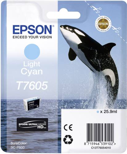 Epson Druckerpatrone T7605 Original Light Cyan C13T76054010 von Epson
