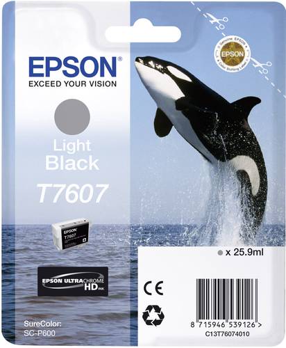 Epson Druckerpatrone T7607 Original Light Schwarz C13T76074010 von Epson