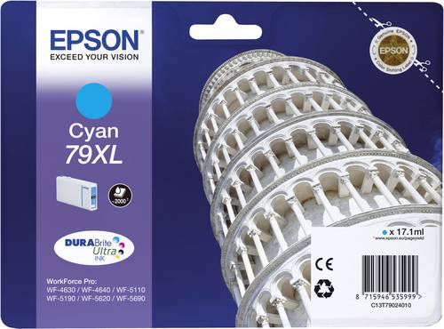 Epson Druckerpatrone T7902, 79XL Original Cyan C13T79024010 von Epson