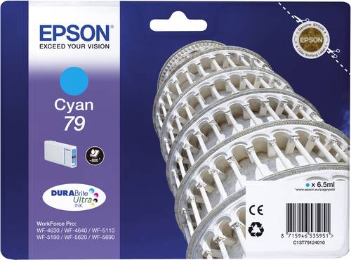 Epson Druckerpatrone T7912, 79 Original Cyan C13T79124010 von Epson