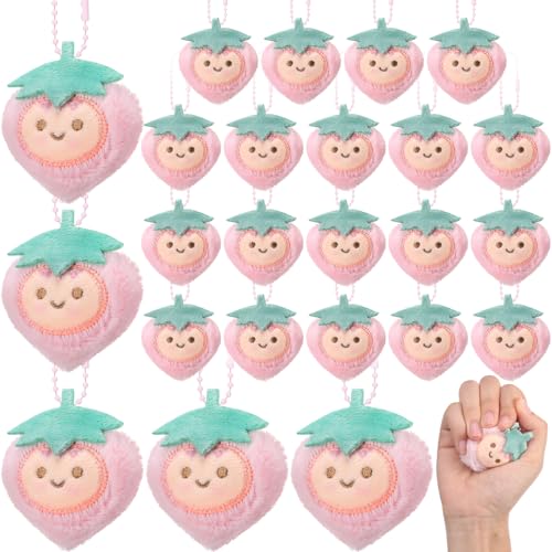 Equsion Niedliche Erdbeer-Plüsch-Kawaii-Schlüsselanhänger mit Erdbeer-Motiv, Partygeschenke für Autoschlüssel, Tasche, Geldbörse, Damen, Mädchen, Sommergeschenke, Beeren, Geburtstagszubehör Equsion Niedliche Erdbeer-Plüsch-Kawaii-Schlüsselanhänger mit Erdbeer-Motiv, Partygeschenke für Autoschlüssel, Tasche, Geldbörse, Damen, Mädchen, Sommergeschenke, Beeren, Geburtstagszubehör von Equsion