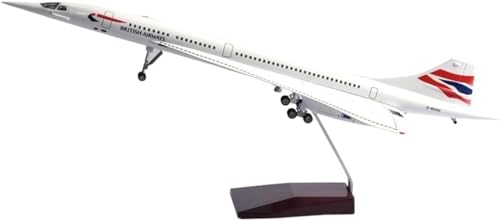 ErModa CWC 50 cm Flugzeugmodell, Kunstharzdruckguss-Flugzeugmodell mit Lichtern und Rädern, sammelbare Ornamente, Grafik (Farbe: Weiß) GJ (Size : Without Light) von ErModa