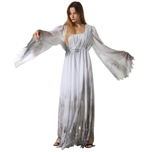 EraSpooky Damen Gossamer Ghost Kostüm Gothic Victorian Weiß Schick Kleid EraSpooky Damen Gossamer Ghost Kostüm Gothic Victorian Weiß Schick Kleid von EraSpooky