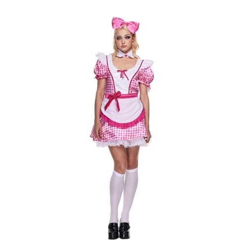 EraSpooky Damen Kostüm zum Aufziehen gruselige Puppe für Erwachsene Halloween Puppenkostüme Party Kostüm Size L von EraSpooky
