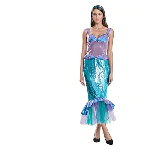 EraSpooky Damen Meerjungfrau Kostüm Funkelndes Paillettenkleid EraSpooky Damen Meerjungfrau Kostüm Funkelndes Paillettenkleid von EraSpooky
