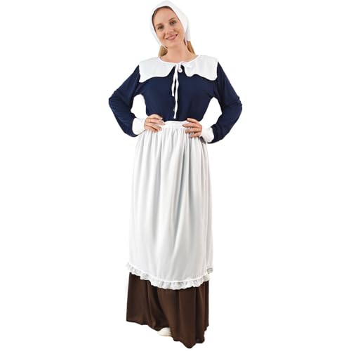 EraSpooky Damen Pilger Kostüm Erwachsener Thanksgiving Day Puritanische Outfits Size L EraSpooky Damen Pilger Kostüm Erwachsener Thanksgiving Day Puritanische Outfits Size L von EraSpooky