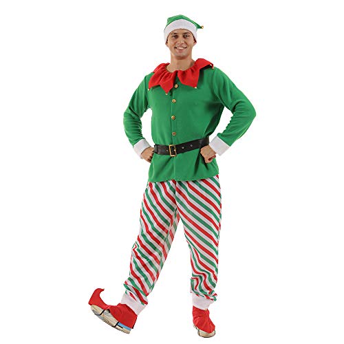 EraSpooky Elf Buddy Kostüm für Herren, kompletter Satz, Halloween, Weihnachten, grüner Anzug für Erwachsene EraSpooky Elf Buddy Kostüm für Herren, kompletter Satz, Halloween, Weihnachten, grüner Anzug für Erwachsene von EraSpooky